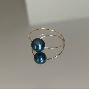 Minimalist Single Pearl Ring